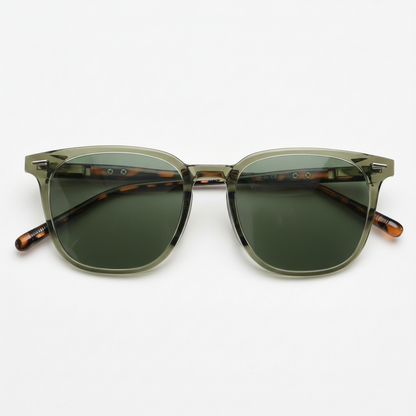 Sherry Green Tinted Lens Sunglasses Front View