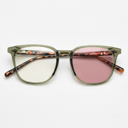 Sherry Pink Photochromic Lens Glasses Front View