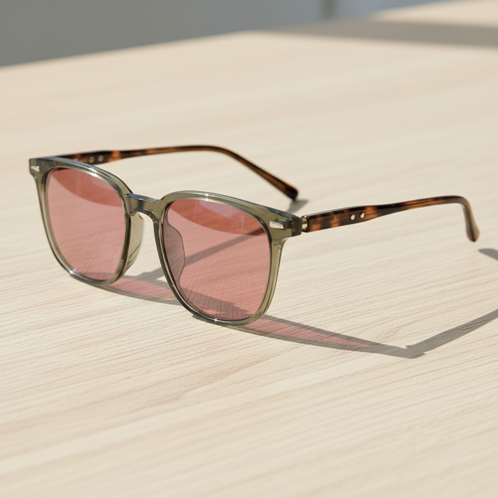Sherry Pink Tinted Lens Sunglasses Lifestyle Shot