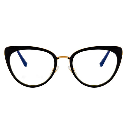 TXOME Chaya Cat Eye Black Frame Glasses