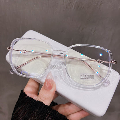 TXOME Clear Lucky Vintage Bling Big Frame Glasses