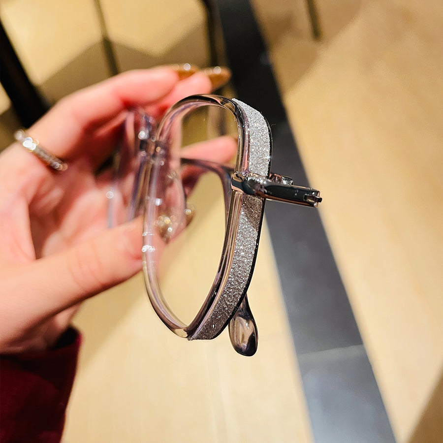 TXOME Lucky Vintage Bling Big Frame Glasses