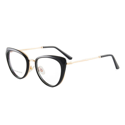 TXOME Trendy Cat Eye Clear Glasses -TXOME
