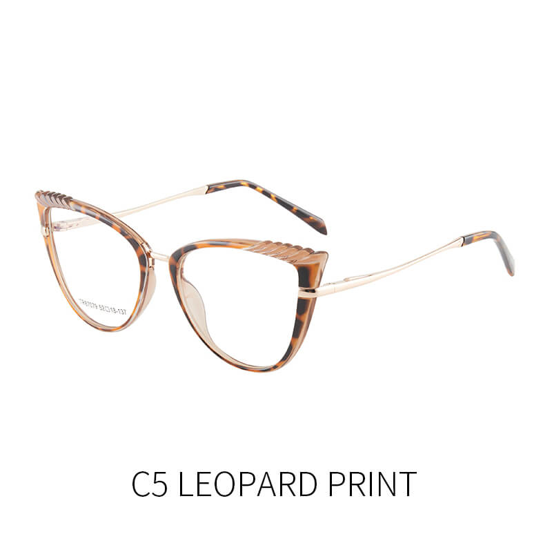 TXOME Jeni Leapoard Cat Eye Glasses -TXOME